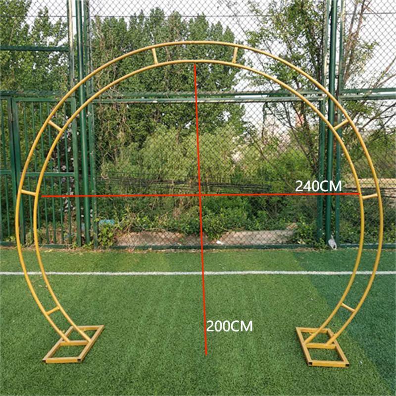 Gold plated iron double arch wedding props